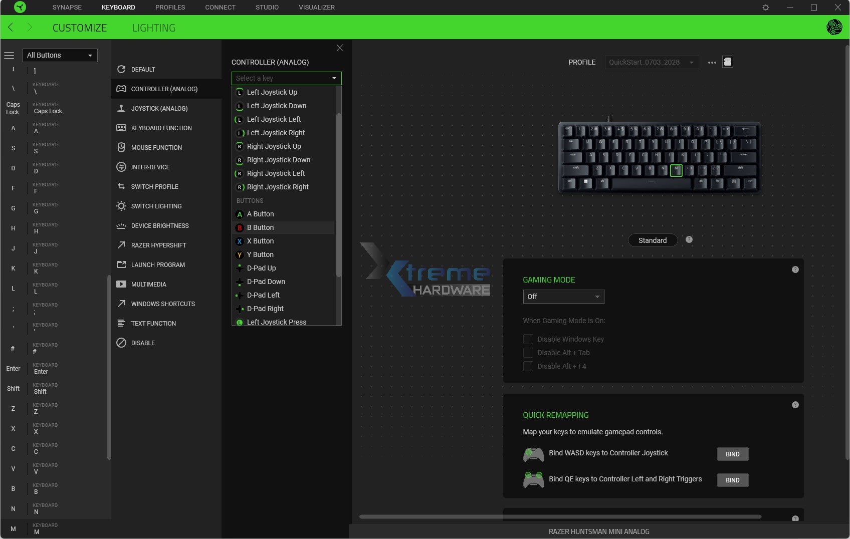 Razer Synapse Huntsman Mini Analog 5 e2a3a